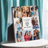 Modern Best Friends Forever Foto Collage Namen Fotoplatte