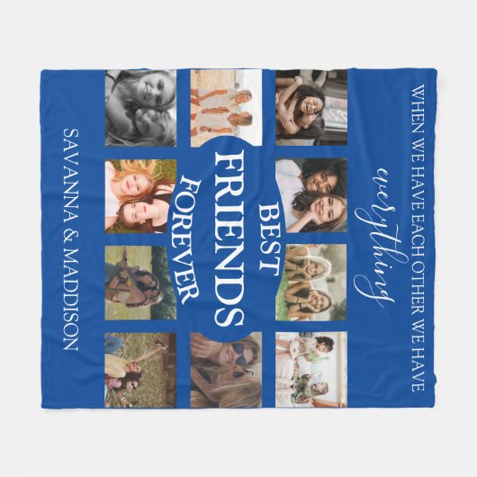 Modern | Best Friends Forever | FotoCollage Fleecedecke (Vorderseite (Horizontal))
