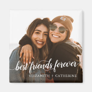 Modern Best Friends Forever Script-Namen 2 Foto Magnet