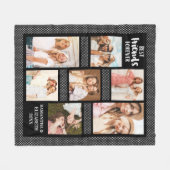 Modern Best Friends Forever Stylish Photo Collage Fleecedecke (Vorderseite (Horizontal))