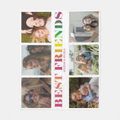 Modern Best Friends Foto Collage Fleecedecke (Vorderseite)