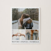 Modern Best Friends Simple Besties Photo Collage Puzzle (Vertikal)