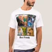 Modern Best Friendship Foto Keepake T-Shirt (Vorderseite)