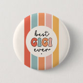 Modern Best Gigi jemals Niedlich Retro Oma Button (Vorderseite)