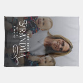 Modern Best Grandma Ever Foto Personalisiert Geschirrtuch (Horizontal)