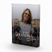 Modern Best Grandma Ever Photo Personalized Gifts Fotoblock (Rechts)