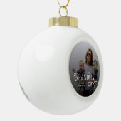 Modern Best Grandma Ever Photo Personalized Keramik Kugel-Ornament (Links)