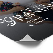 Modern Best Grandma Ever Photo Personalized Poster (Ecke)