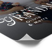Modern Best Grandma Ever Photo Personalized Poster (Ecke)