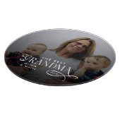 Modern Best Grandma Ever Photo Personalized Schneidebrett (Ecke)