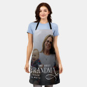 Modern Best Grandma Ever Photo Personalized Schürze (Getragen)