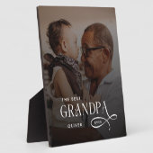 Modern Best GrandPa Ever Photo Personalized Fotoplatte (Seite)