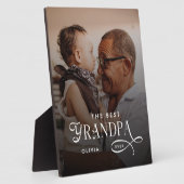 Modern Best GrandPa Ever Photo Personalized Fotoplatte (Seite)