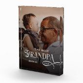 Modern Best GrandPa Ever Photo Personalized Gifts Fotoblock (Rechts)