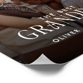 Modern Best GrandPa Ever Photo Personalized Poster (Ecke)