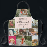 Modern Best Koch and Oma Foto Collage Grid Schürze<br><div class="desc">Moderner Best Koch und Nana je,  gewürzt mit Liebe mit 11 Foto Collage Raster,  die pastellrot Rosa Farbe und Herz sind voll editierbar. Perfektes Geschenk für Oma oder alle,  die Lieben kochen.</div>