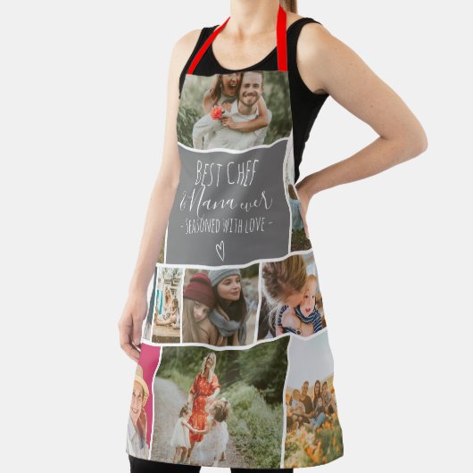 Modern Best Koch Oma Foto Collage Grid Schürze (InSitu)