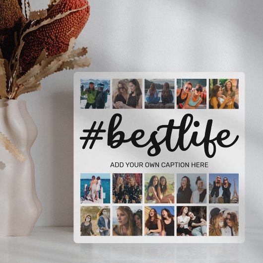 Modern Best Life Foto Collage Plaque Fotoplatte