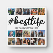 Modern Best Life Foto Collage Plaque Fotoplatte (Vorderseite)