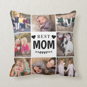 Modern Best Mama Ever 8 Foto Collage Mutter Mama Kissen