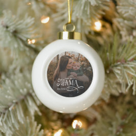 Modern Best Mama Ever Photo Mothers Day Gifts Keramik Kugel-Ornament