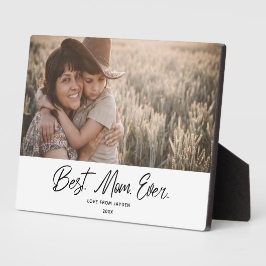 Modern Best Mama Ever Single Foto Plaque Fotoplatte (Seite)