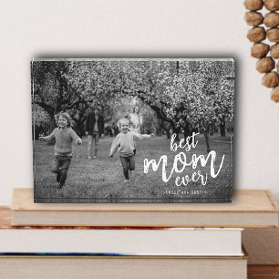 Modern Best Mama je Mommy Kids Name Script Fotoblock