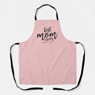 Modern Best Mama je Mommy Kids Name Script Rosa Schürze