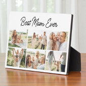 Modern Best Mom Ever Custom 6 Photo Collage Fotoplatte