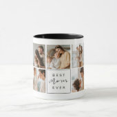 Modern Best Mom Ever Custom Photo Coffee Tasse (Zentrum)