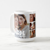 Modern Best Mom Ever Custom Photo Collage Mother Kaffeetasse (Vorderseite Links)