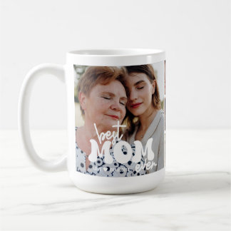 Modern Best Mom Ever Custom Photo Collage Mother Kaffeetasse