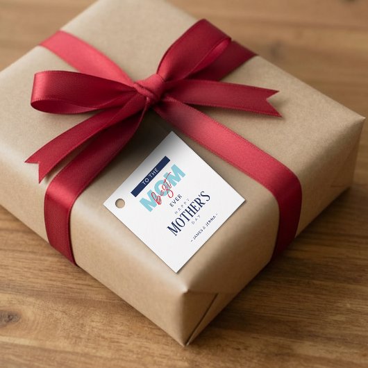 Modern Best Mom Ever Mother's Day Geschenkanhänger