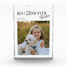 Modern Best Mom Ever Photo  Mothers Day Gifts