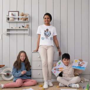 Modern Best Mom je Mama schreibt blauer Muttertag T-Shirt