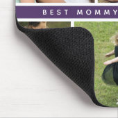 Modern Best Mommy Foto Collage Lila Mousepad (Ecke)