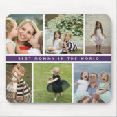 Modern Best Mommy Foto Collage Lila Mousepad (Vorne)