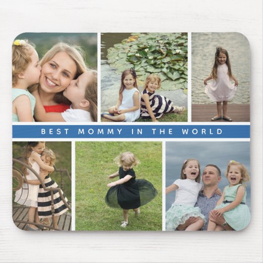 Modern Best Mommy Foto Collage Mousepad (Vorne)