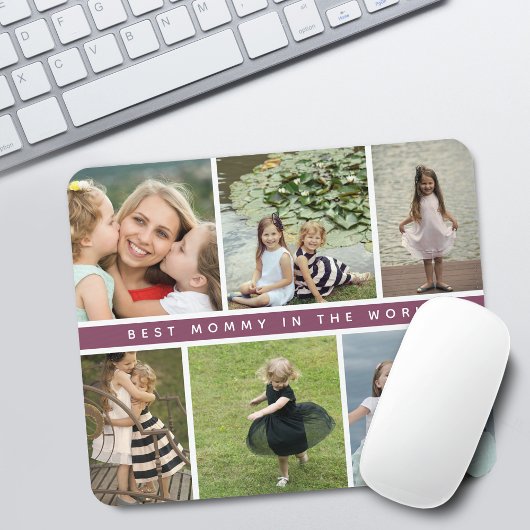 Modern Best Mommy Foto Collage Mousepad