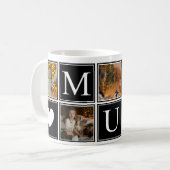 Modern Best Mum Monogram Kaffeetasse (Vorderseite Links)