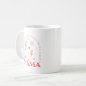 Modern Best Mum Orange und Pink Kaffeetasse (Vorderseite Links)