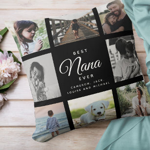 Modern Best Nana Ever Elegante Foto Collage Kissen