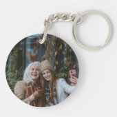 Modern Best Nana Ever Hot Pink Script Photo Schlüsselanhänger (Rückseite)