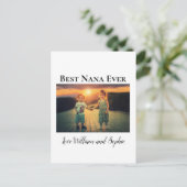 Modern Best Nana Ever Photo  Postkarte (Stehend Vorderseite)