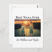 Modern Best Nana Ever Photo Postkarte (Vorne/Hinten)