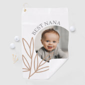 Modern Best Nana Mother's Day Foto Golf Handtuch (Insitu)