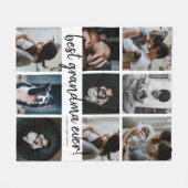 Modern Best Oma je Foto Collage Fleecedecke (Vorderseite (Horizontal))