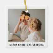 Modern Best Oma je Schönheit Weihnachtsgeschenk Keramikornament (Vorderseite)