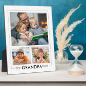 Modern Best Opa je 3 FotoCollage weiß Fotoplatte (Seite)