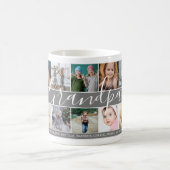 Modern Best Opa je Foto Collage & Names Kaffeetasse (Mittel)